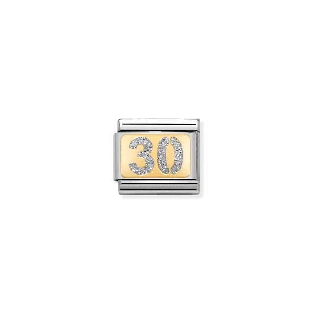 Charm, Composable® Link, Glitter Number 30