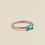 Thumbnail: Blue topaz stackable ring in rose gold