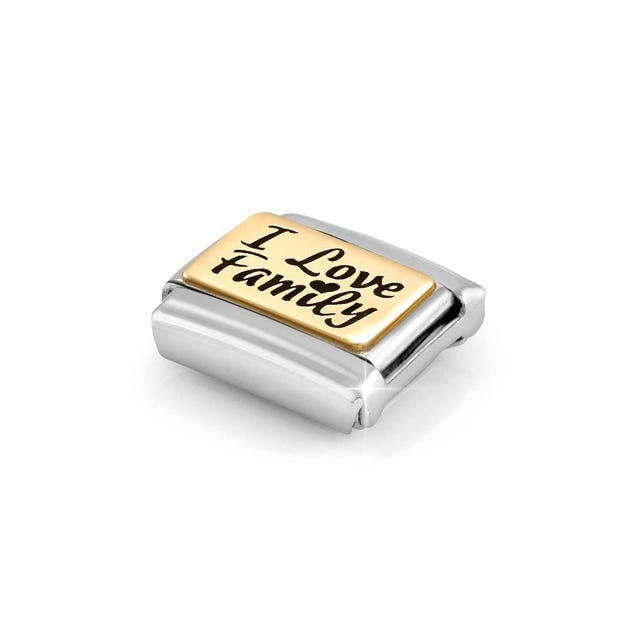 Thumbnail: Composable® Classic Link, I LOVE FAMILY Gold Plate