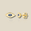 Thumbnail: Mini Evil Eye Stud Earrings in yellow gold white gold rose gold