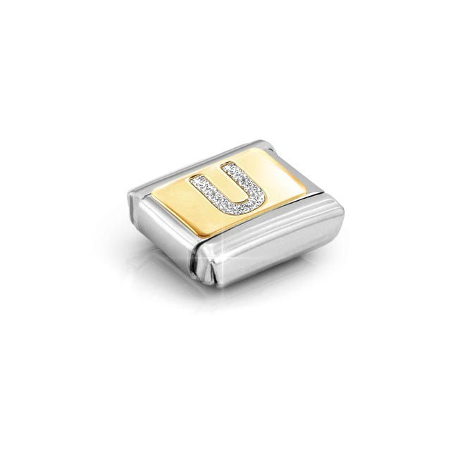 Thumbnail: Charm, Composable® Link, Letter U, Silver Glitter