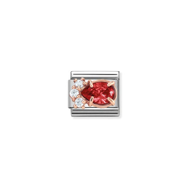 Charm, Composable® Link, Rose Gold red Drop