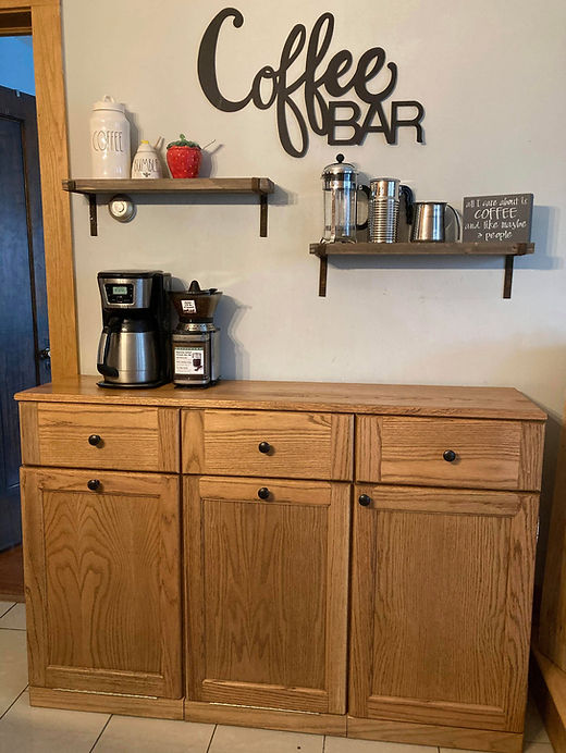 Oak Side By Side By Side Double With Side Cabinet Herb s Handy Work