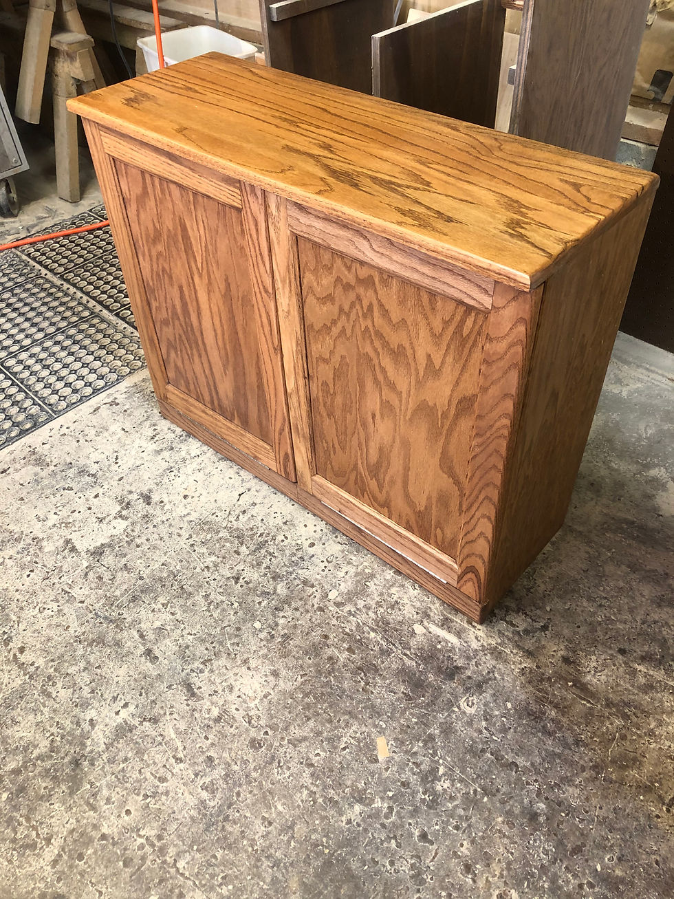 Thumbnail: Oak Side-By-Side Double Without Drawers