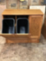 Thumbnail: Oak Independently Opening Double With Sm Side Cab and Pet Food Drawer