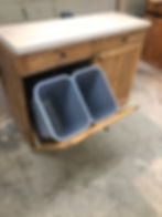 Thumbnail: Pine Double With Large Side Cabinet and Drawers With Butcher Block Top