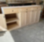Thumbnail: Pine Shelf/Dbl Trash/Shelf With Drawers Add Butcher Block