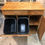 Thumbnail: Oak Independently Opening Double With Small Side Cabinet and Drawers 
