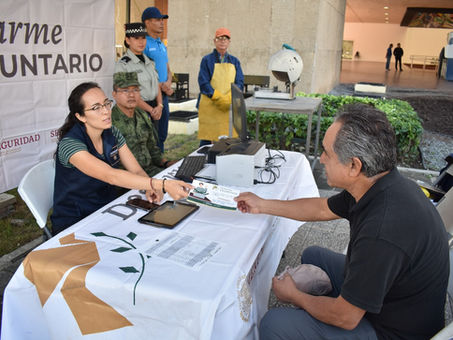 Instalan módulo de canje de armas en la Plaza Zaragoza