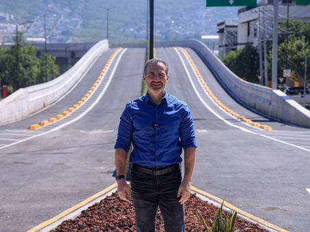 Fortalece Gobierno de Monterrey movilidad con la entrega de dos obras del Circuito Vial El Huajuco