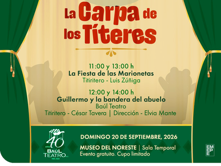 Invita 3 Museos a la “La Carpa de Los Títeres”