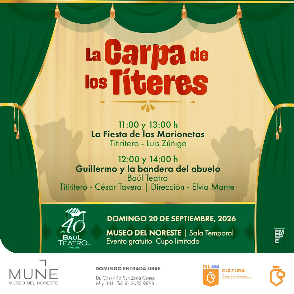 Invita 3 Museos a la “La Carpa de Los Títeres”