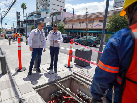 Rehabilta Monterrey pavimento en Av. Estado e inicia soterramiento de cableado