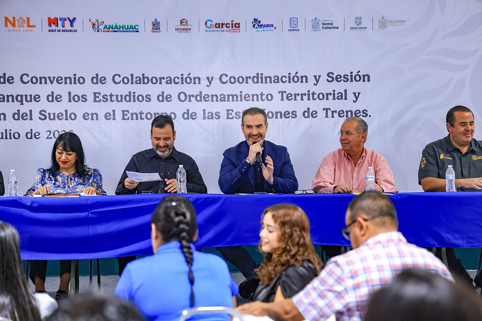 Se suma Monterrey a convenio para fortalecer la planeación urbana en entornos ferroviarios de Nuevo León