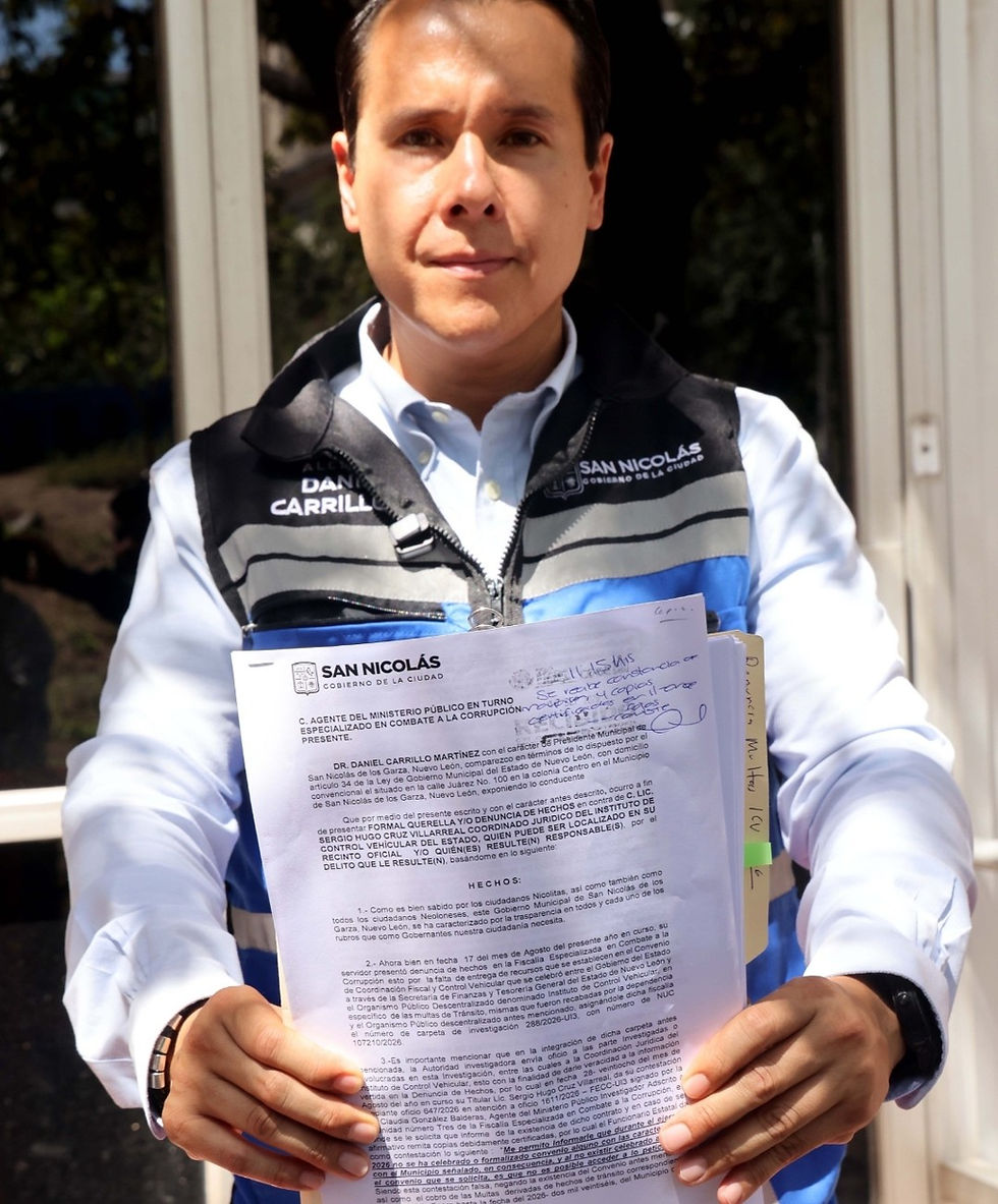 Presenta Daniel Carrillo denuncia contra el Instituto de Control Vehicular