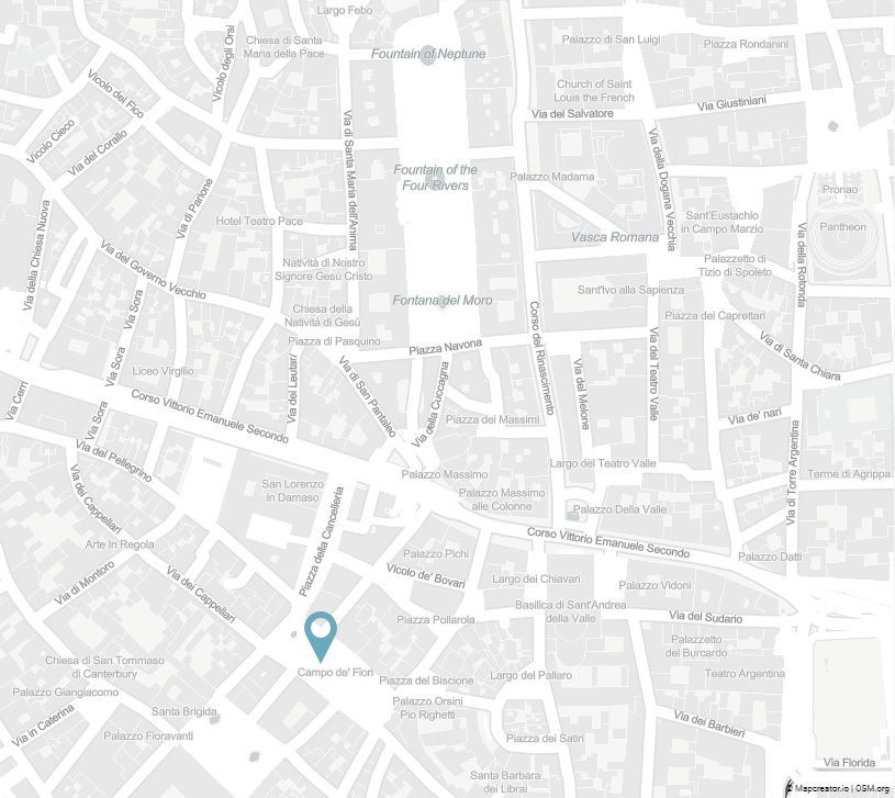 Map of Campo de Fiori, Rome