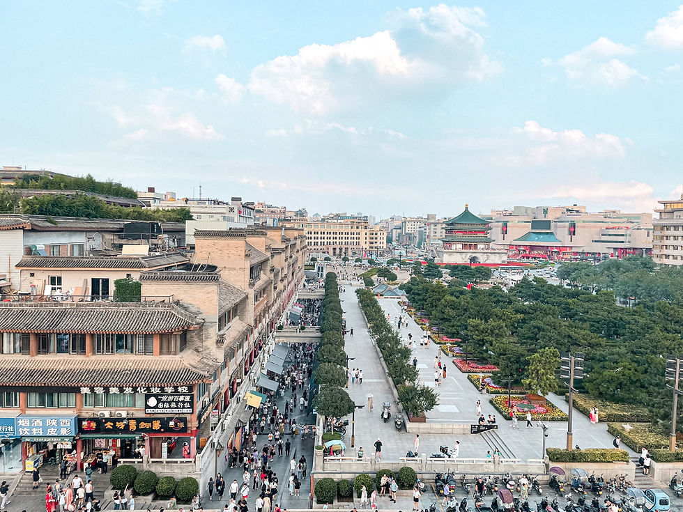 View from the Drum Tower, Xi'an, China