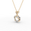 Thumbnail: Dual Heart Pendant with Sparkling CVD Lab-Grown Diamonds