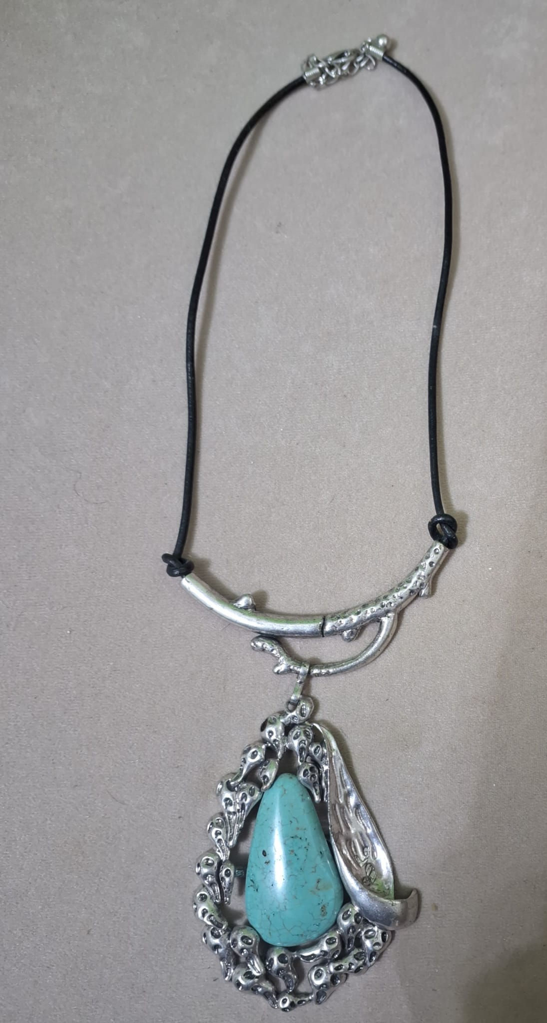 Colar prata/turqueza