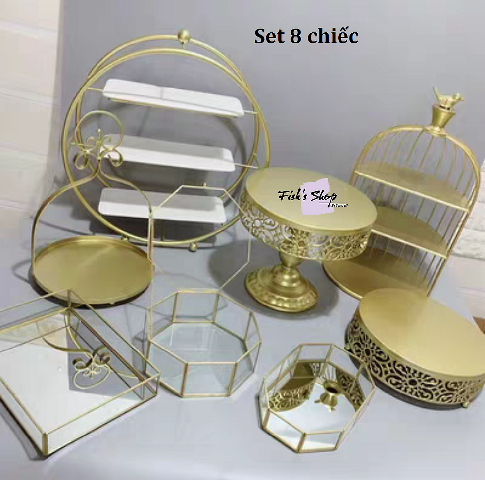 Thumbnail: Khay bánh sinh nhật, điểm tâm set 8 hình khối