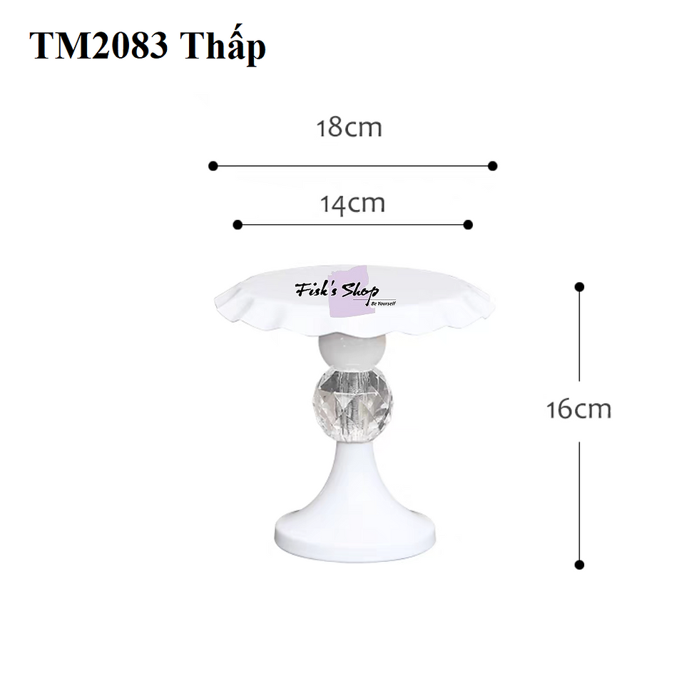 Thumbnail: Khay đựng bánh sinh nhật, điểm tâm set Whiteglass