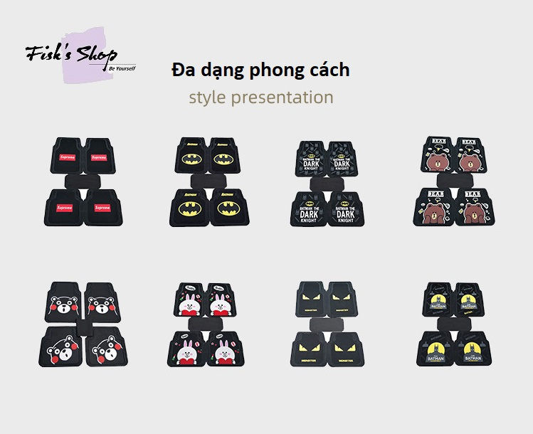 Thumbnail: Tấm thảm lót xe ô tô, đệm lót chân ô tô cao su chống nước, chống trượt, chống bụ