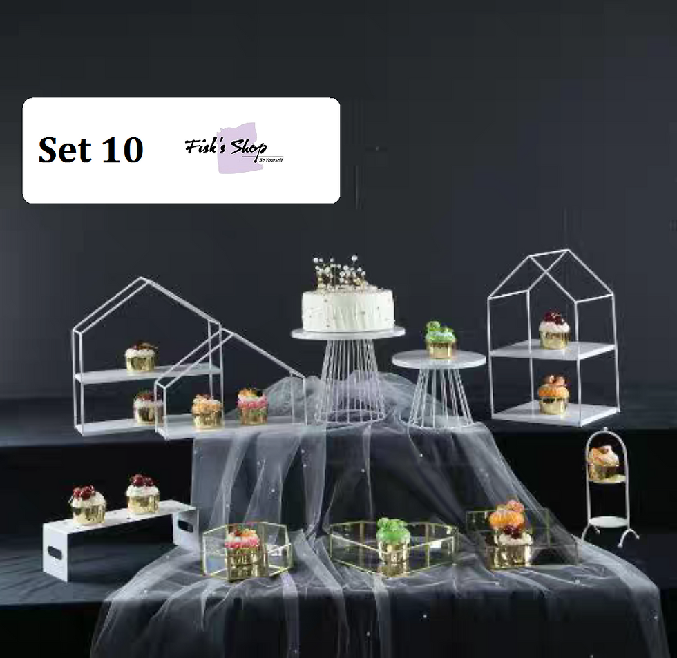 Thumbnail: Khay bánh sinh nhật, điểm tâm set 10 hình khối