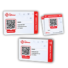 MyQRMed medical ID kit with wallet card, stickers and fridge magnet