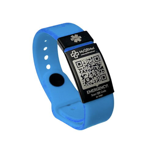 Smart Medical ID Alert Bracelet Adjustable MyQRMed