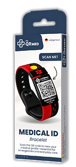 MyQRMed packaged medical ID bracelet, dog tag necklace and medical ID kit ready for distribution