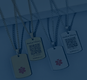 background banner with medical alert necklaces