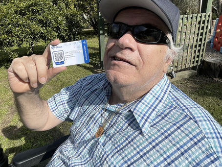 Cameron with his new MyQRMed ID