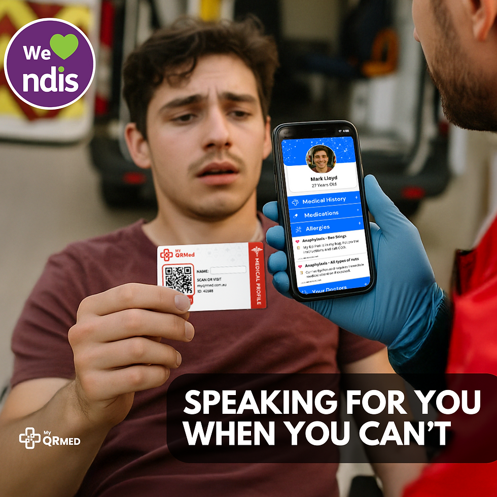 paramedic scanning medical ID alert