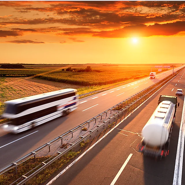 truck-road-sunset