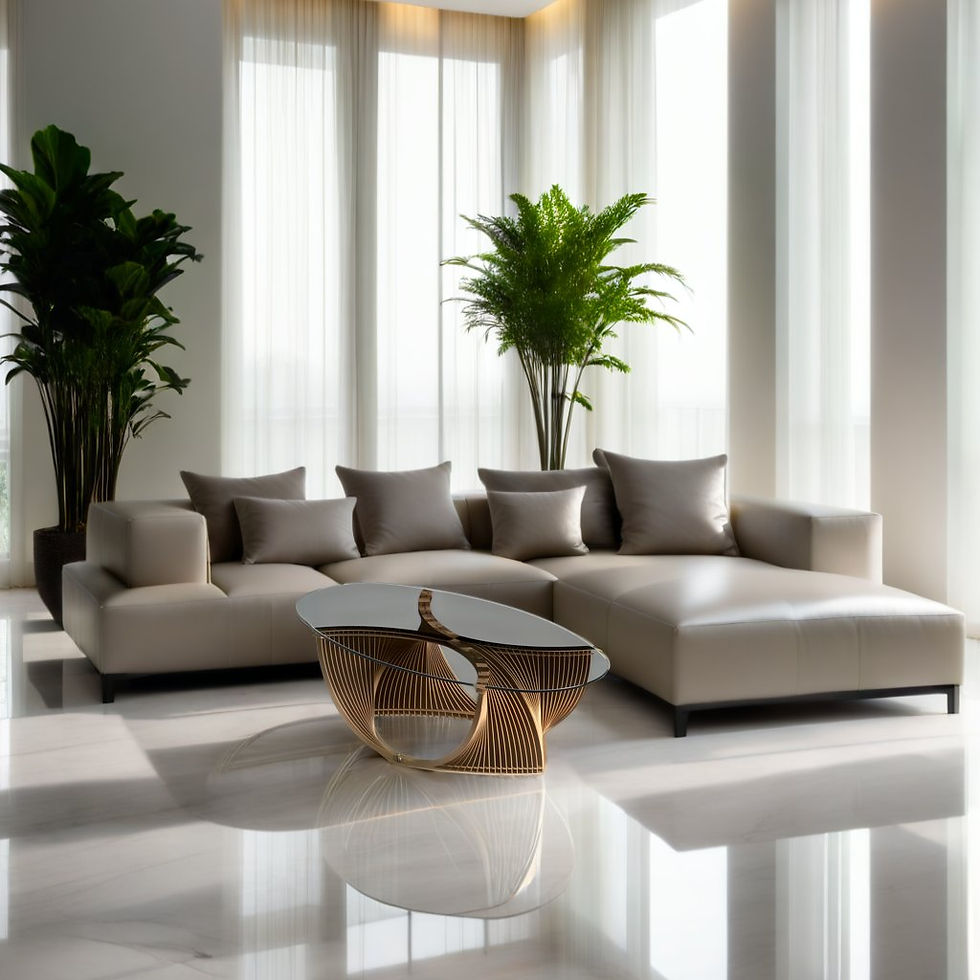 upmarket aluminium coffee table