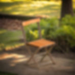 Thumbnail: Quaint Foldable slatted aluminium outdoor chair.