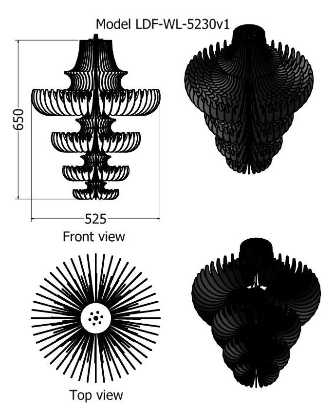 Thumbnail: elegant aluminium chandelier