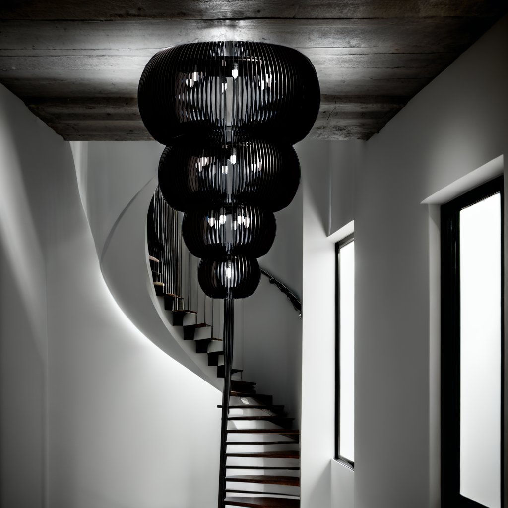 Fine intricate aluminium chandelier