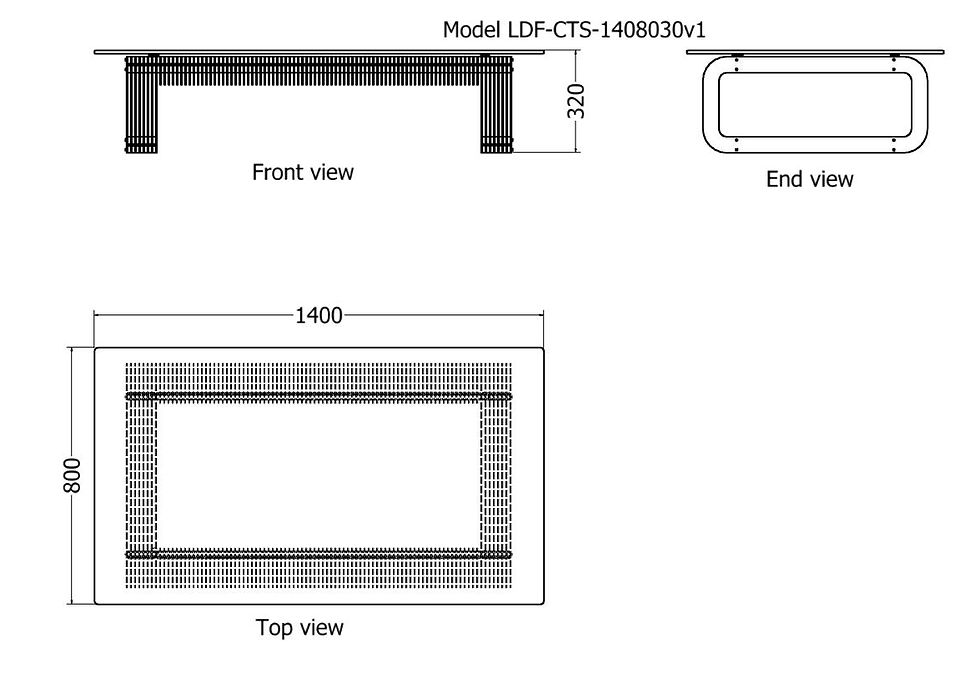 Thumbnail: upmarket aluminium coffee table