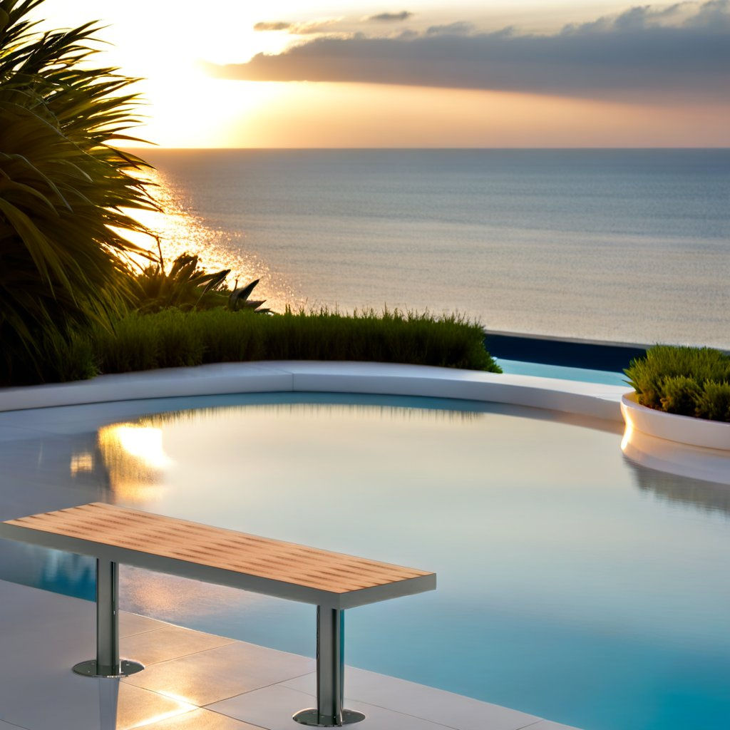 sturdy outdoor aluminium bench