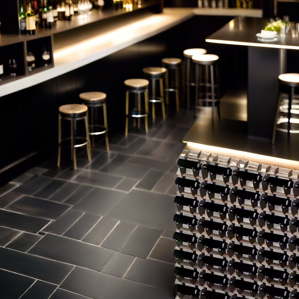 upmarket aluminium wall wine rack