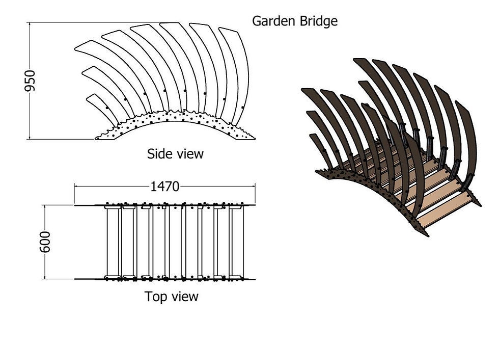 Thumbnail: elegant aluminum garden bridge