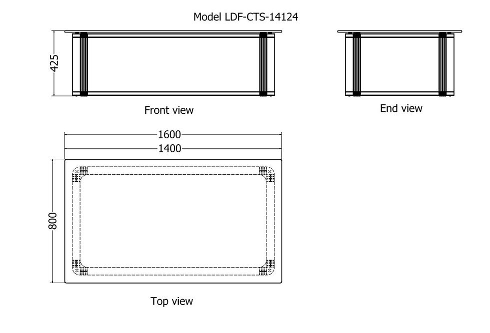 Thumbnail: upmarket aluminium Coffee side table