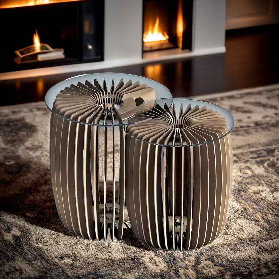 Thumbnail: upmarket aluminium side coffee table