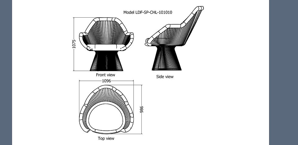 Thumbnail: tulip series easy chair dimensions