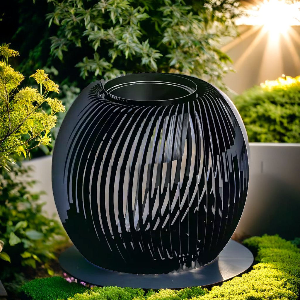 Shasta Daisy round aluminium Planter