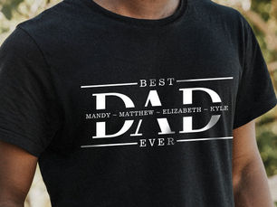 Big Deals! Gift For Best Dad Ever Minimal Personalized Names T-Shirt