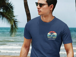 Hot Review! Family Reunion Beach Palm Tree Sunset Pocket Name T-Shirt