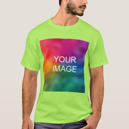 Add Image Logo Personalize Lime Template Men's T-Shirt