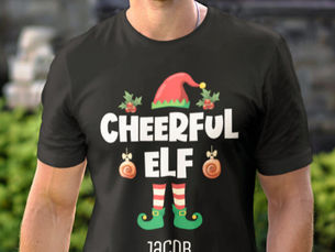 Top 10! Fun Cheerful elf funny Christmas naming T-Shirt